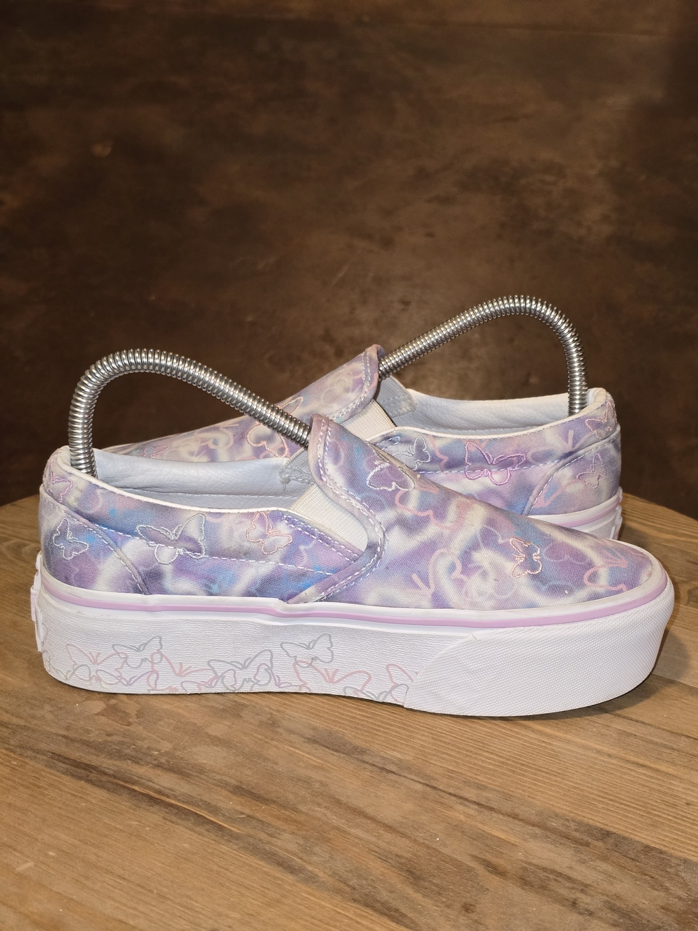 VANS Classic Slip-On Stackform Butterfly Dreams Platform Sneakers M5.5 W7 - Picture 4 of 8
